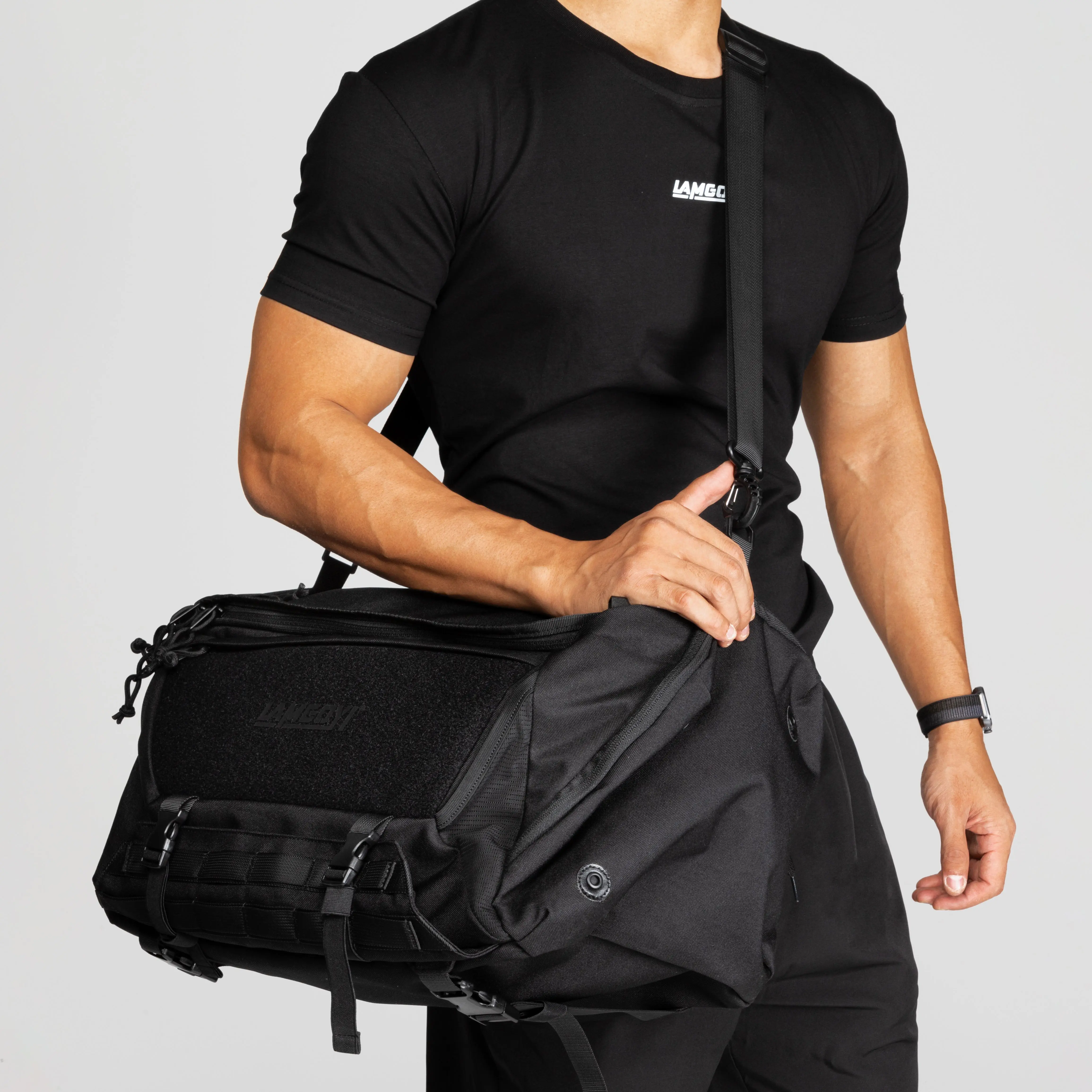 LAMGOYI Logo Shoe Luxury Custom Travel Men Tactical Backpacks Waterproof Bag Duffle Luggage Unisex Bags Sport Gym Backpack