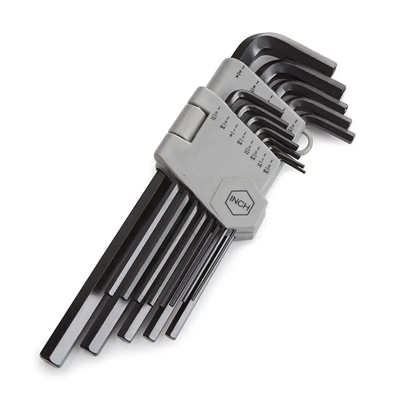 Custom 13 Piece 3/64-3/8" SAE Inch Imperial Black Flat Head Square Allen Key Hex Wrench Set