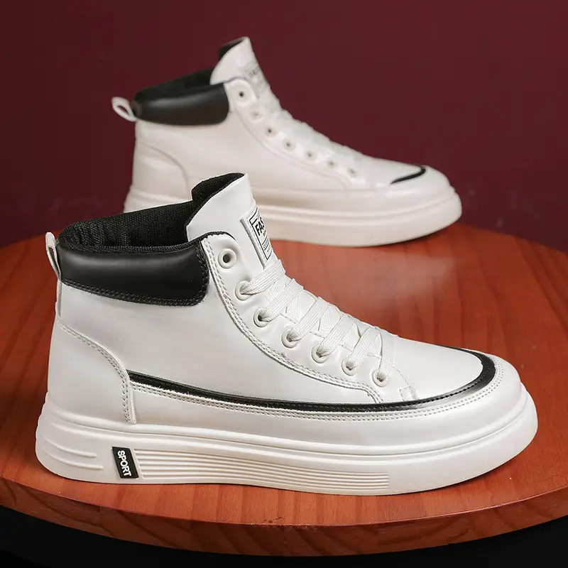 Spring 2022 New High Top Cloth Fashion Shoes Fashion Versatile Casual Sports Men's Black Shoes