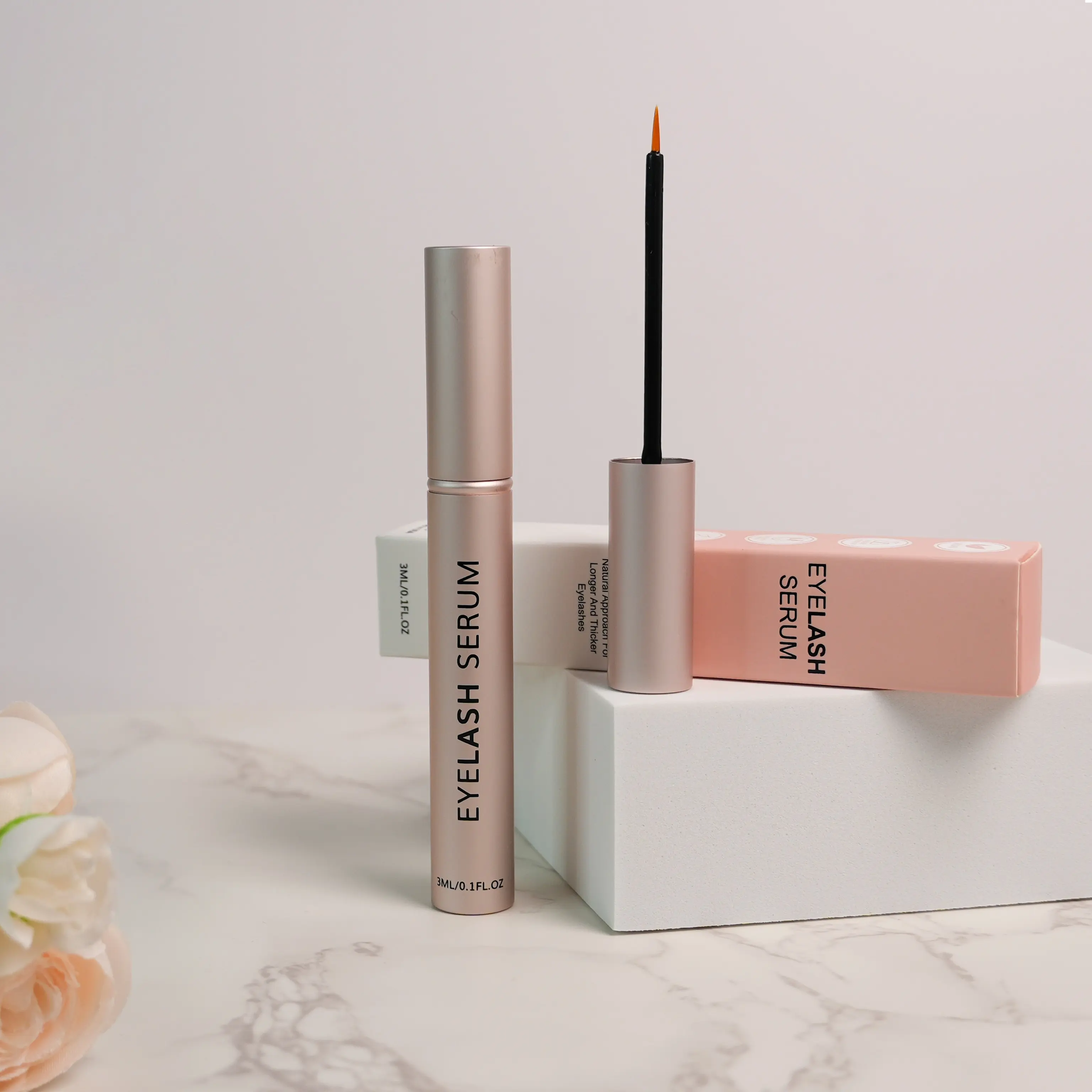 High Quality Peptide Oil Free Lash Booster Serum Effective Lash Growth Liquid Wholesale Customized Eyelash Care Extension Serum