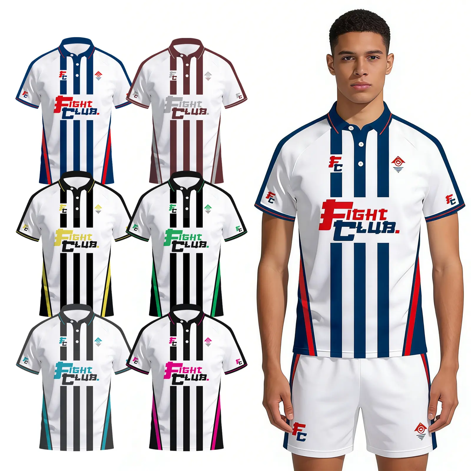 Custom Polo Shirts With Embroidery Logo Reglan Sleeve Polo t Shirt Wholesale Sports Football Club Wear