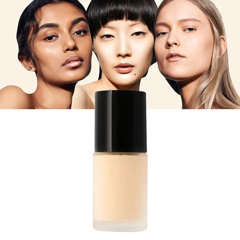 Private Label Natural Full Coverage Oil Control Long Lasting Whitening Waterproof Moisturizer Liquid Foundation for All Skin