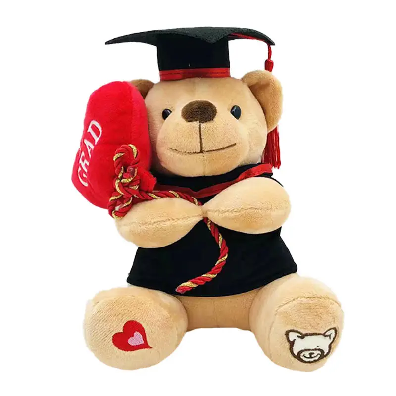 Graduation bear plush love gift wholesale stuffed animal toys graduation bear plush toy graduation teddy bear