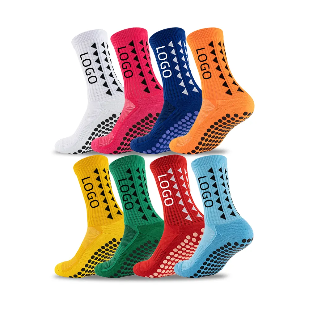 Custom Grip Socks Manufacturer High Quality Football Sports Socks Grips Non Slip Soccer Socks