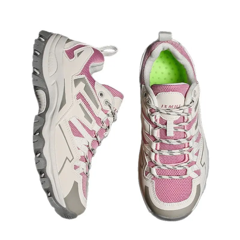 Cross-border Sneakers Outdoor Sports Shoes Leisure Low-top Non-slip Breathable Mesh Lightweight Shock-absorbing Running Shoes