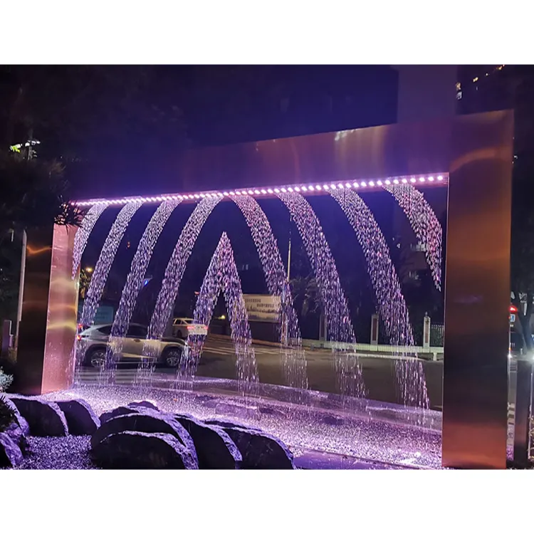 FREE DESIGN Outdoor Indoor Rain Curtain Water Fountain Digital Waterfall for Decoration