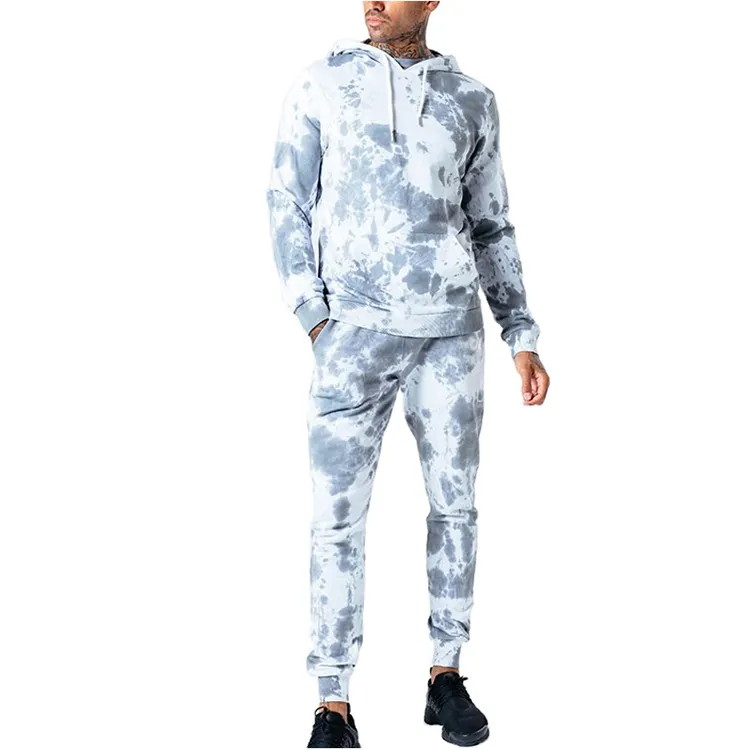 Custom Logo Vintage Style Tie-Dye Tracksuit Zipper New Fall/Winter Sports Tech Training Casual Clothing Printed Design