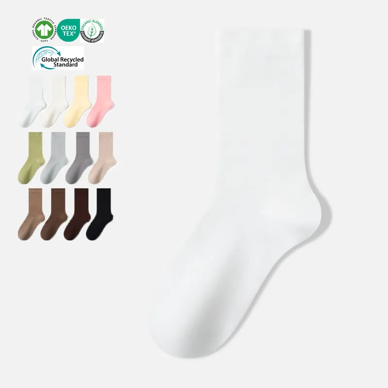 Breathable Organic Cotton Bamboo Socks Cushioned Comfortable Socks for Sensitive Skin Running and Casual Outings