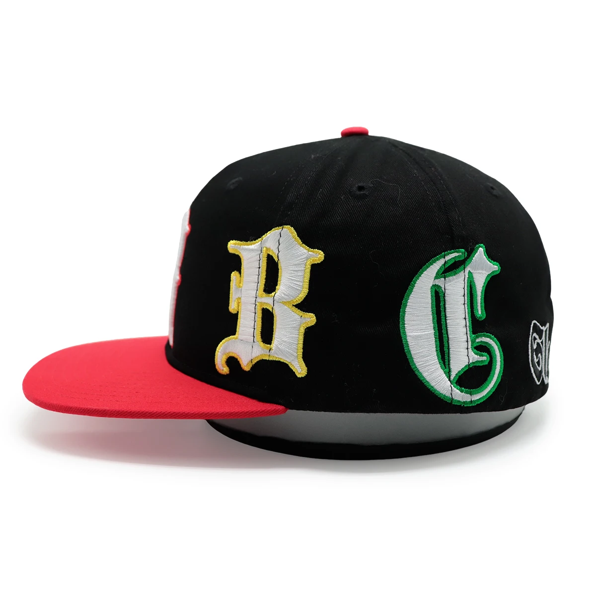 High Quality OEM Classic Flat Bill 6 Panel Gorras Custom Your Own Design Logo 3D Embroidery Men Fitted Snapback Caps Hat