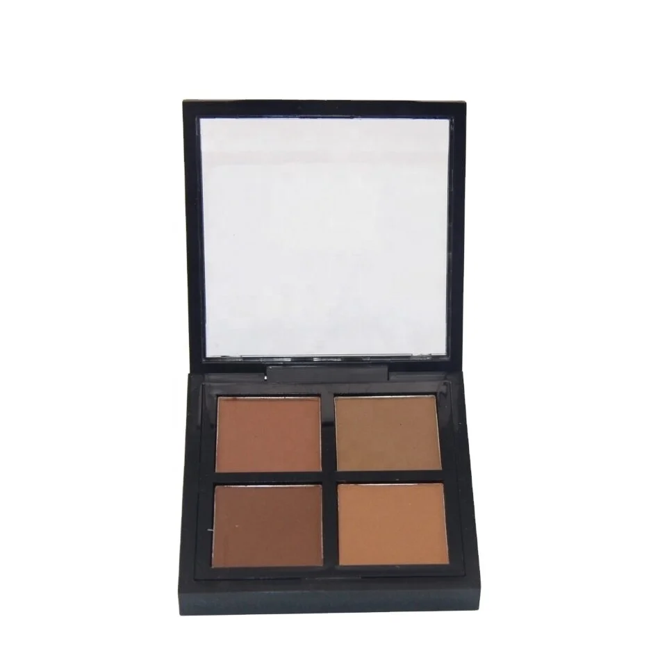 OEM 4 Colors Eye Brow Makeup Powder Kit Professional Brow Contour Palette Waterproof Long Wear Eyebrow Powders Brow Makeup