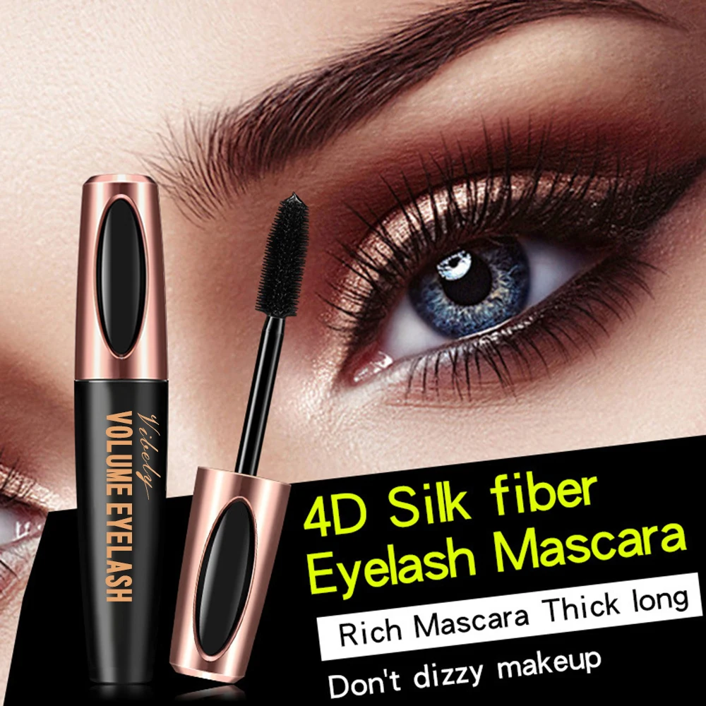 Makeup Cosmetic Popular Rimel Waterproof Cruelty Free Vegan Eyelash Curling Black 4D Fiber Mascara