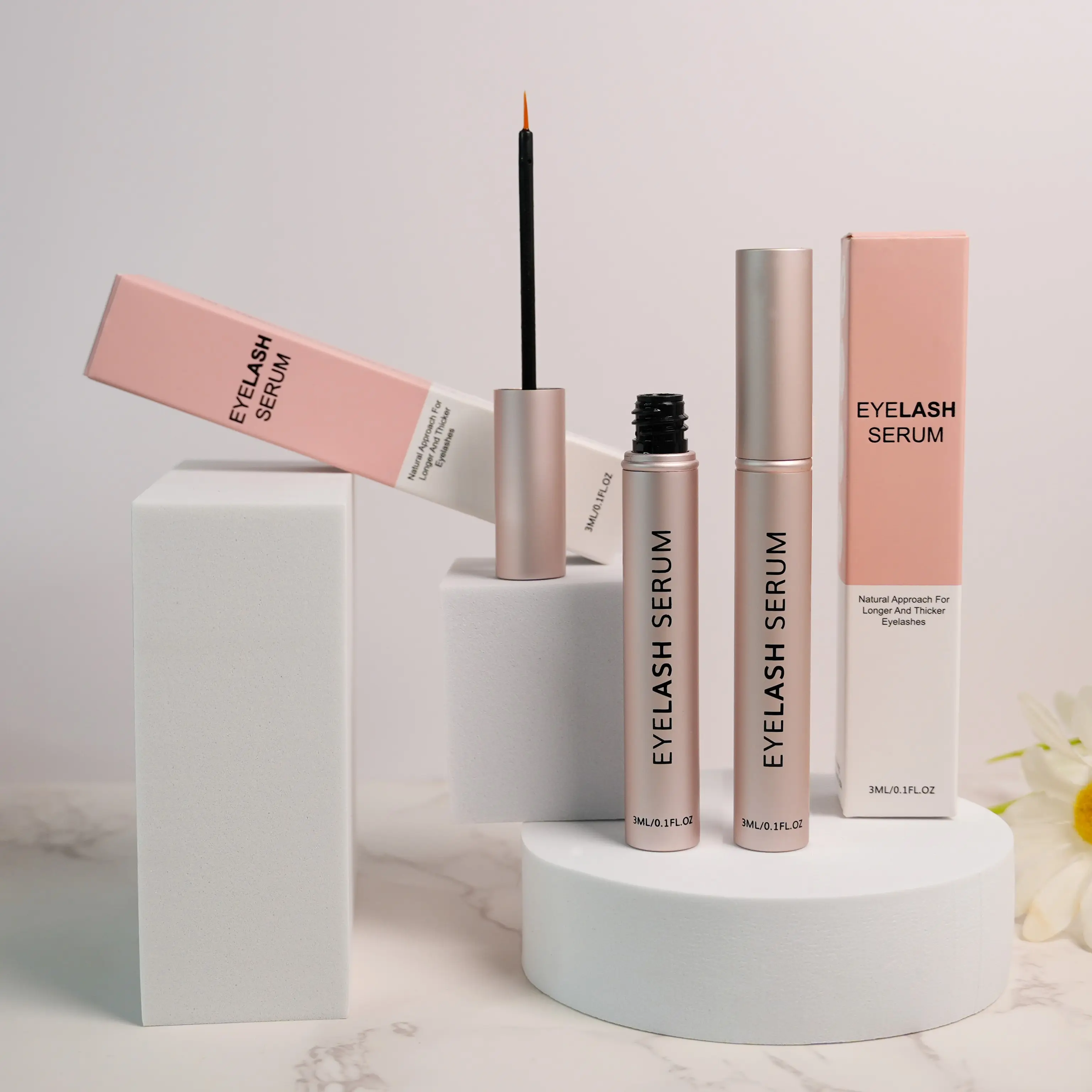 Oil Free Natural Vegan Manufacturer Effective Lengthening Eye Lash Enhancer Liquid Private Label Eyelash Growth Treatment Serum