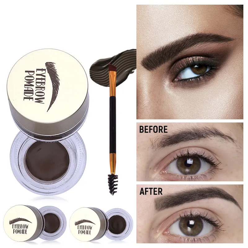Eyebrow Cream With Brush Long-lasting Color Three-dimensional Waterproof Sweatproof Not Easy Smudge Shaping Eyebrow