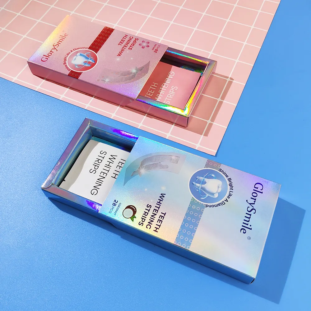 New Design Advanced 14 Bags Bright White Strips Residual Free Teeth Whitening Strips Private Logo