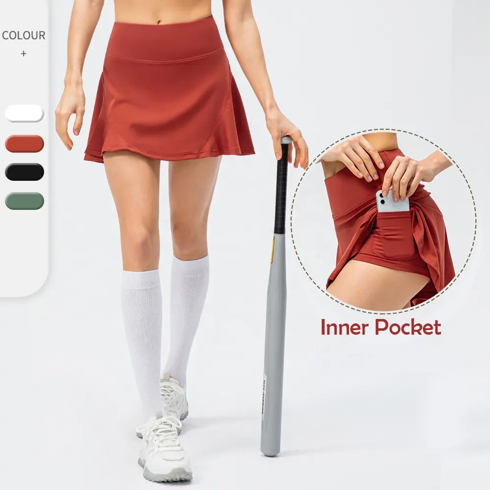 Wholesale Women Pant Skirt|pantskirt Comfortable Movement Tennis Dress Sportswear Trending Ladies Clothing 2 in 1 Tennis Skirts