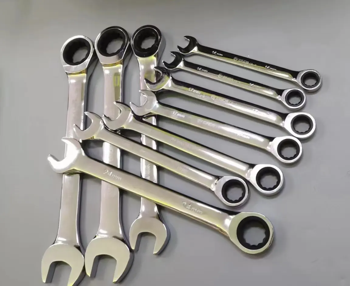 Heavy-Duty 72T Dual-End Gear Wrench 6-32mm Ratcheting Combination Set Carbon Steel Metric Open/Box Industrial DIY OEM