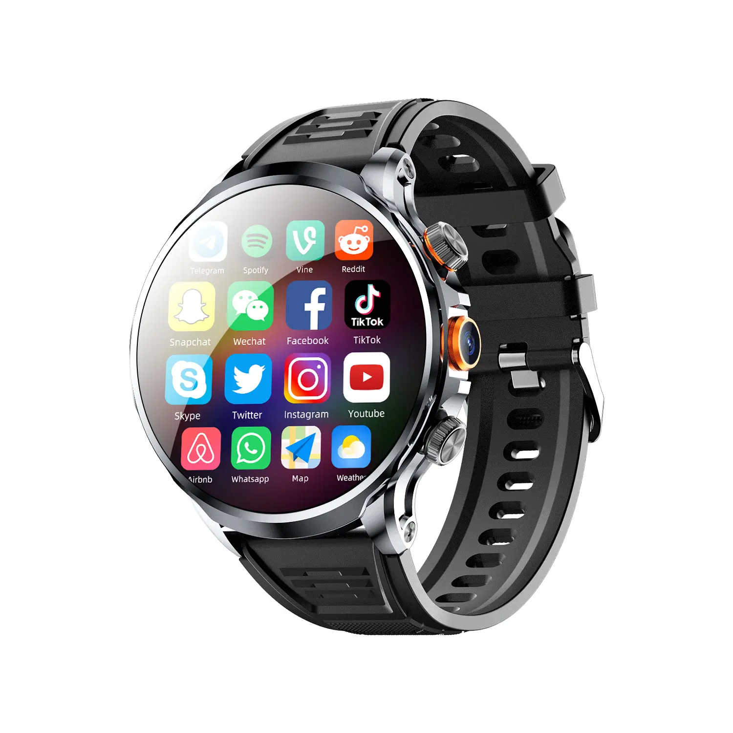 H18 4G Android Smart Watch with 1.85inch Screen and 1100mAh Battery Camera Supports IOS Fac Customization 2024 Model