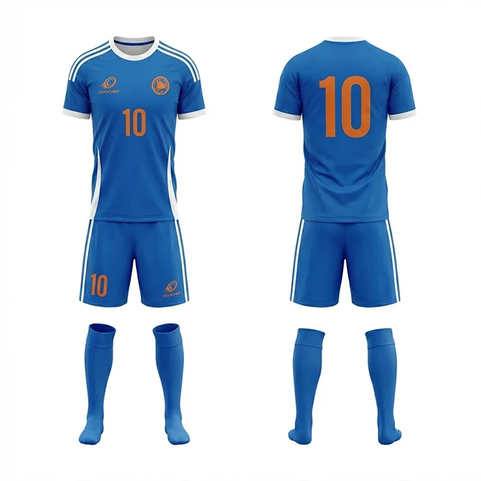 Custom Quick Dry Breathable Soccer Jersey Football Kits 100% Polyester Uniforms for Youth & Men