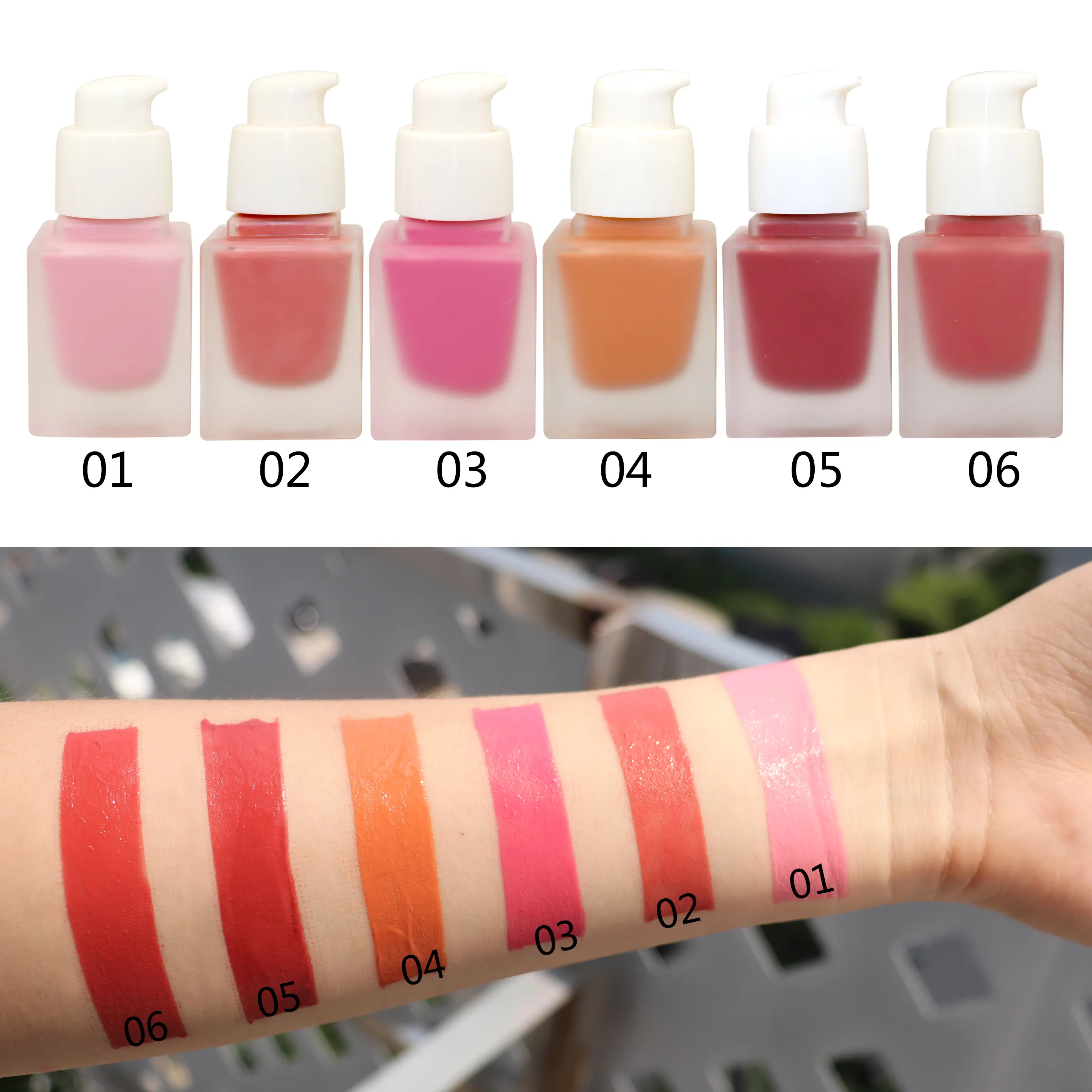 Wholesale Make Your Brand Vegan Matte Liquid Blush Custom Face Lip Cream Blush Private Label Tint Cruelty Free Liquid Blusher