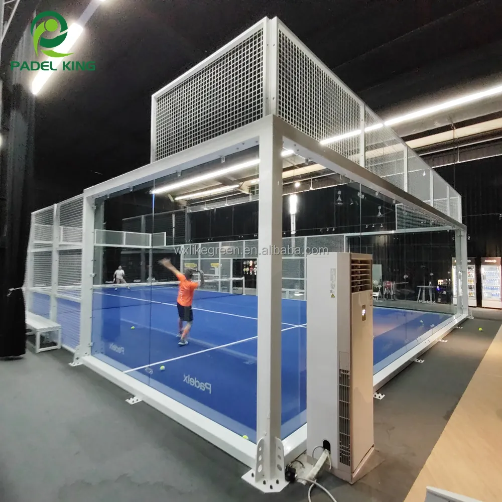 Best Selling Brand Padel King Panoramic Padel Court with Padel Court Rackets and Ball Free of Charge