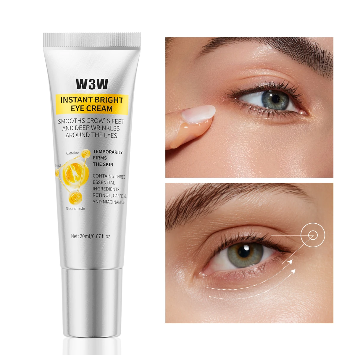 OEM ODM Rapid Rejuvenatist Eye Cream Private Label Instant Dark Circle Remover Eye Bags Eye Cream