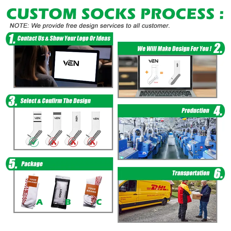 Custom Soccer Socks Anti Slip Football Training Sports Socks Athletic Grip Socks for Men Women