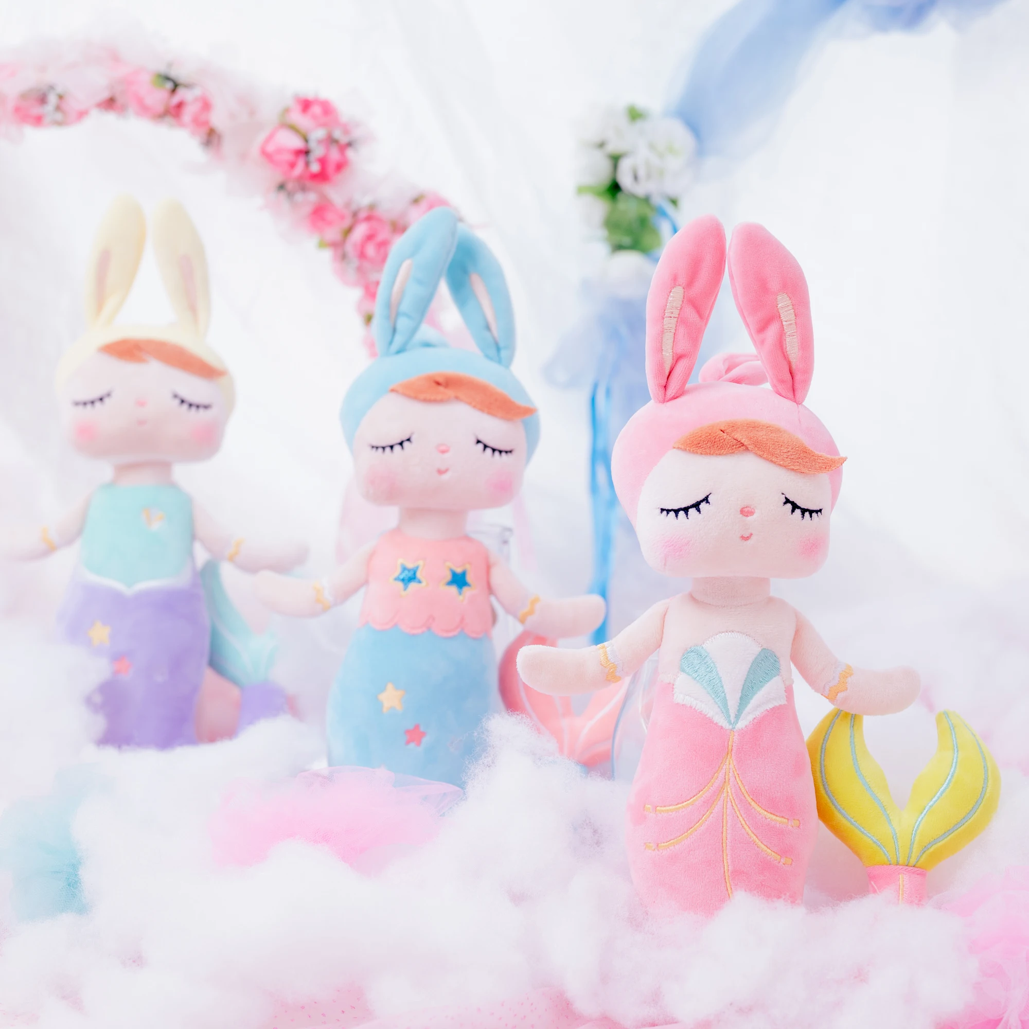 Metoo High Quality Cute Mermaid Soft Plush Doll Girl Custom Plush Doll Fabric Plush Toys Stuffed Doll