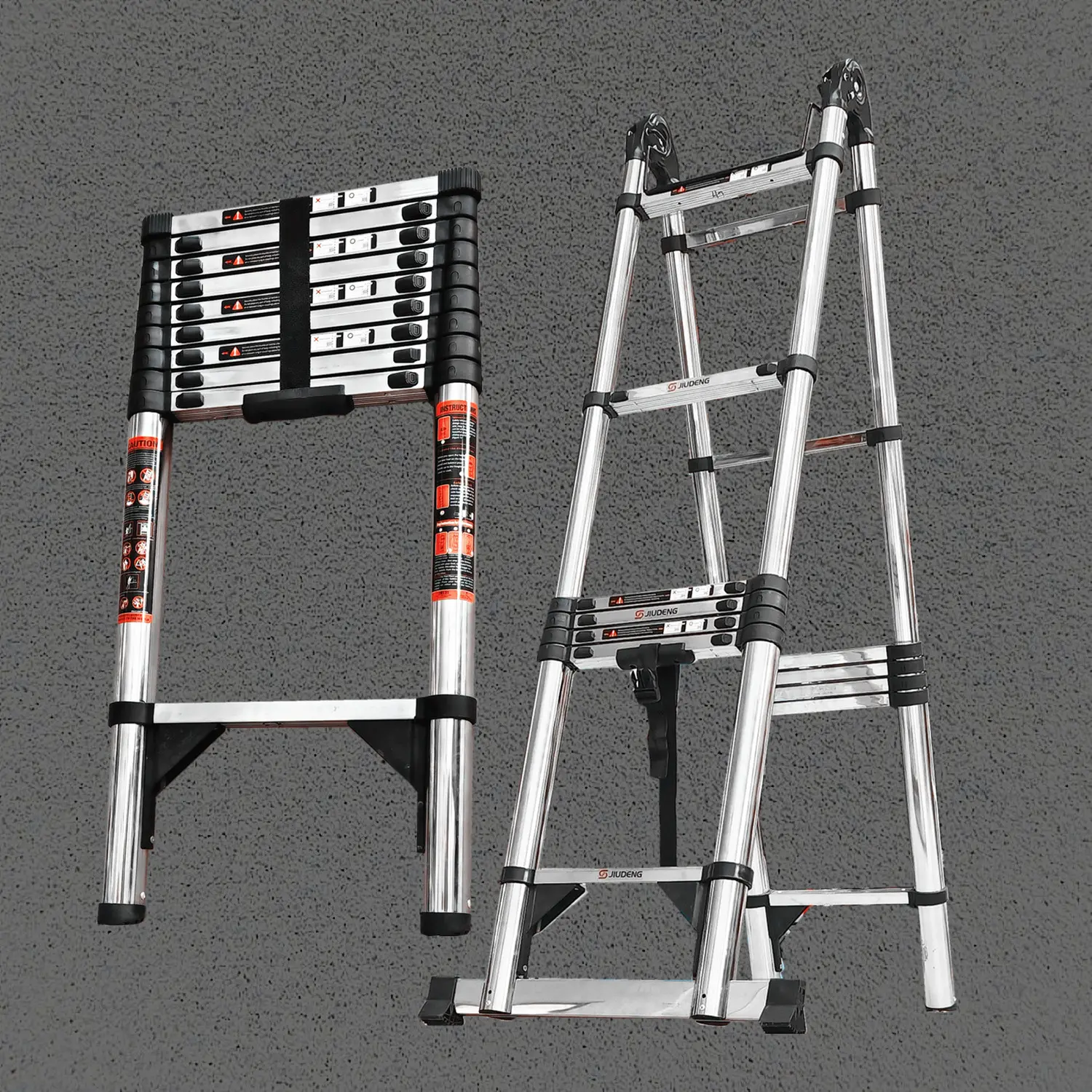 Russia Market Hot Sell Good Price Single Straight Stainless Steel Multifunctional Telescopic Magic Ladder