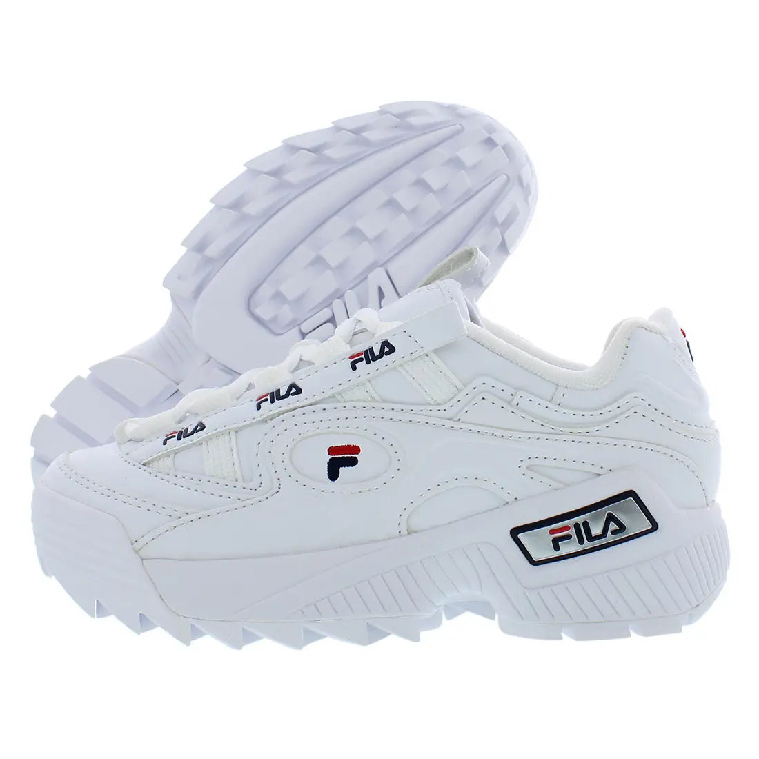 Fila D-Formation Boys Shoes Color: White/Navy 100% Authentic