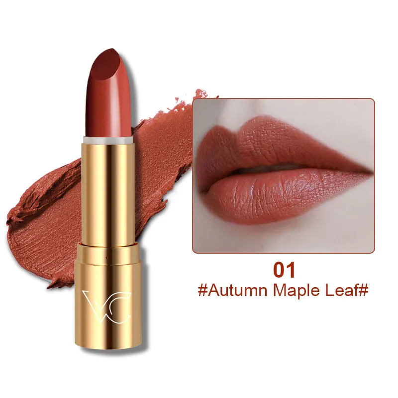 OEM LOGO Custom Lipstick Wholesale Makeup Women Luxury Red Long Lasting Waterproof Vegan Matte Lipstick Private Label Lip Stick