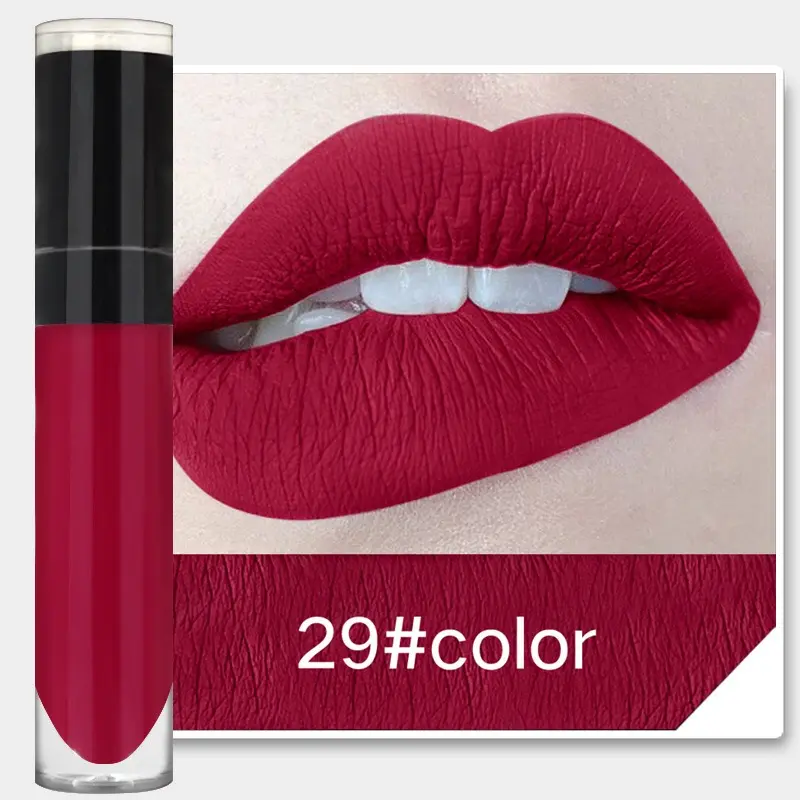 Cosmetic OEM Fashion Color Make Your Own Private Label Glitter Waterproof Organic Custom Liquid Matte Lipstick