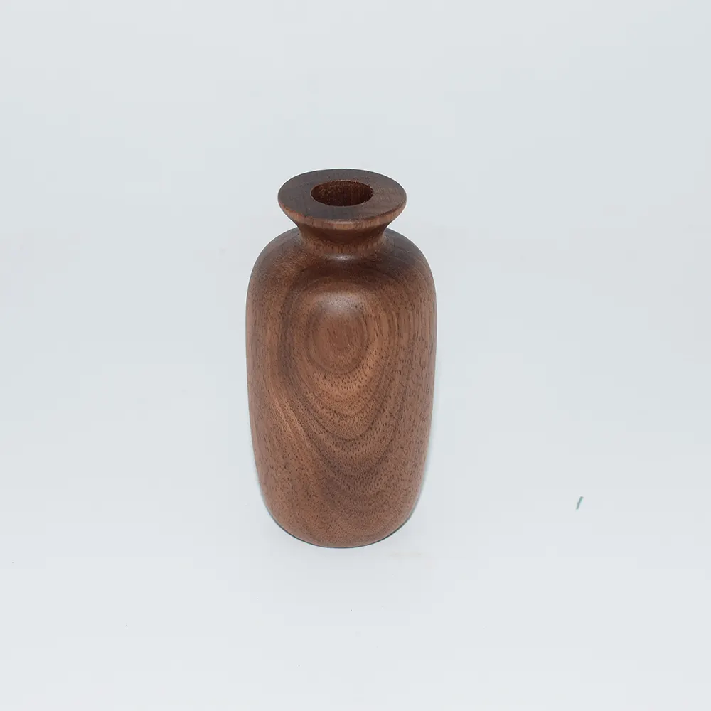 Creative Small Wooden Vase Living Room Tabletop Arts and Crafts Decoration Home Decoration