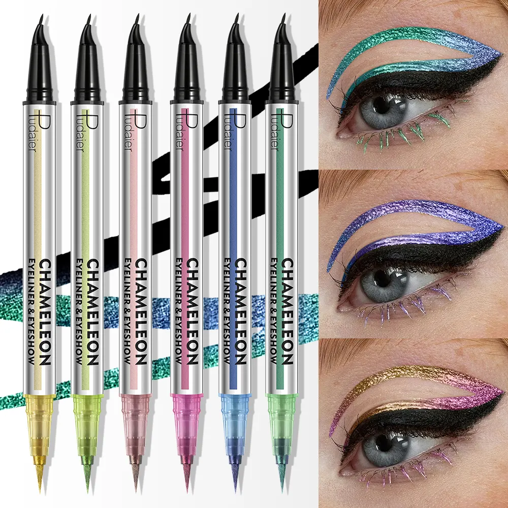 Private Label Chameleon Eyeshadow and Eyeliner Stick 2 in 1 Waterproof Long Lasting Free Sample Eye Makeup Pen Custom Logo