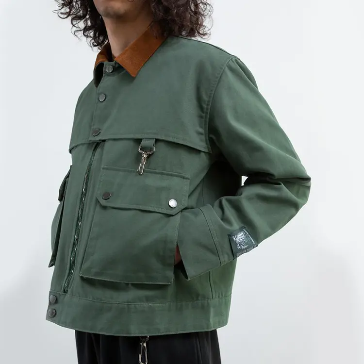 High Quality Mens Designer Fashion Work Reversible Light Cropped Jacket