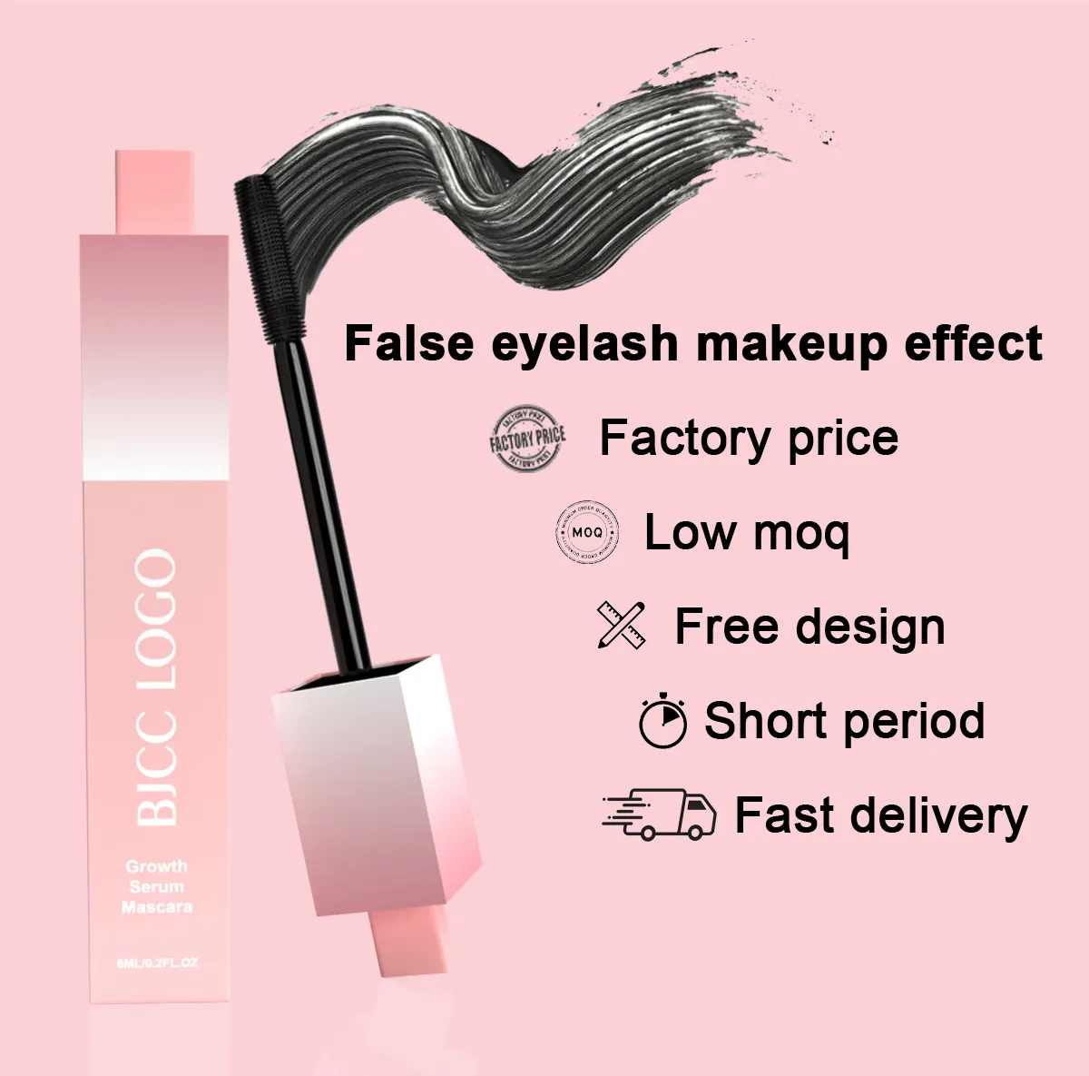 Cosmetic Private Label 3D Eyelash Lift Fiber Long Lasting Growth Serum Adjustable Mascara Waterproof Extra Volume Mascara