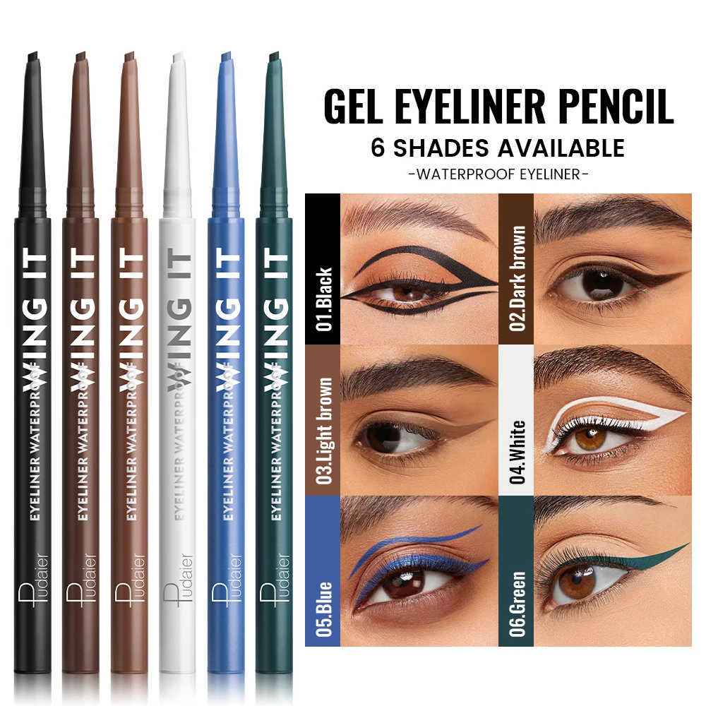 Free Sample Wholesale Waterproof Anti-smudge Glue Eyeliner Pencil Private Label Smooth Long Lasting Sweat-proof Eyeliner
