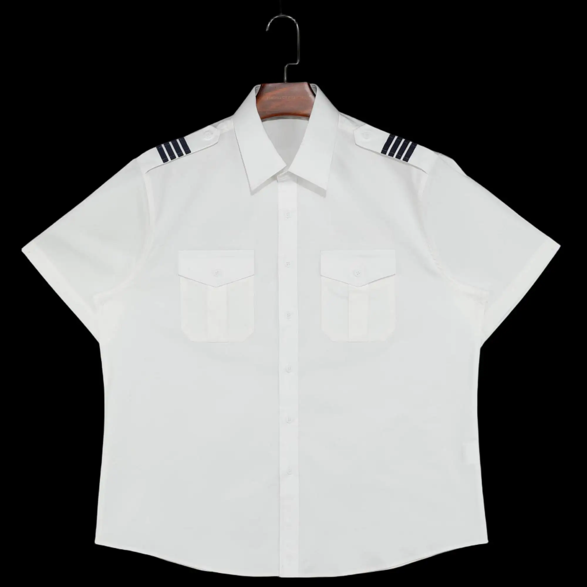 Hot Sale Men's Customized Printed Eco-Friendly Anti-Wrinkle Twill Fabric Short Sleeve Work Wear Shirts