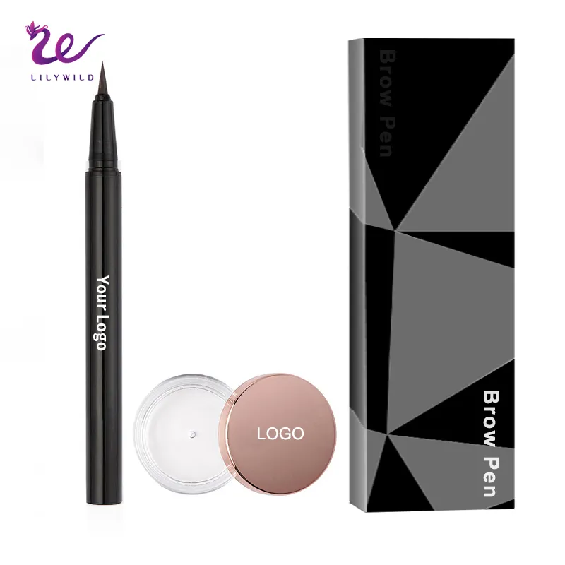 Liquid Eyebrow Pencil Brow Tint Liner Set With Micro Brush Tip Long Lasting Waterproof Smudge Proof Eye Brow Makeup