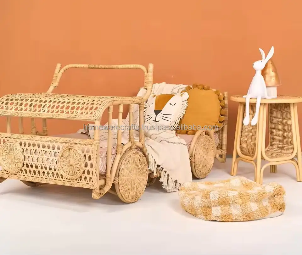 Durable Handmade Rattan Car Toy Wholesale Decorative Eco Friendly Lightweight Customizable from Vietnam