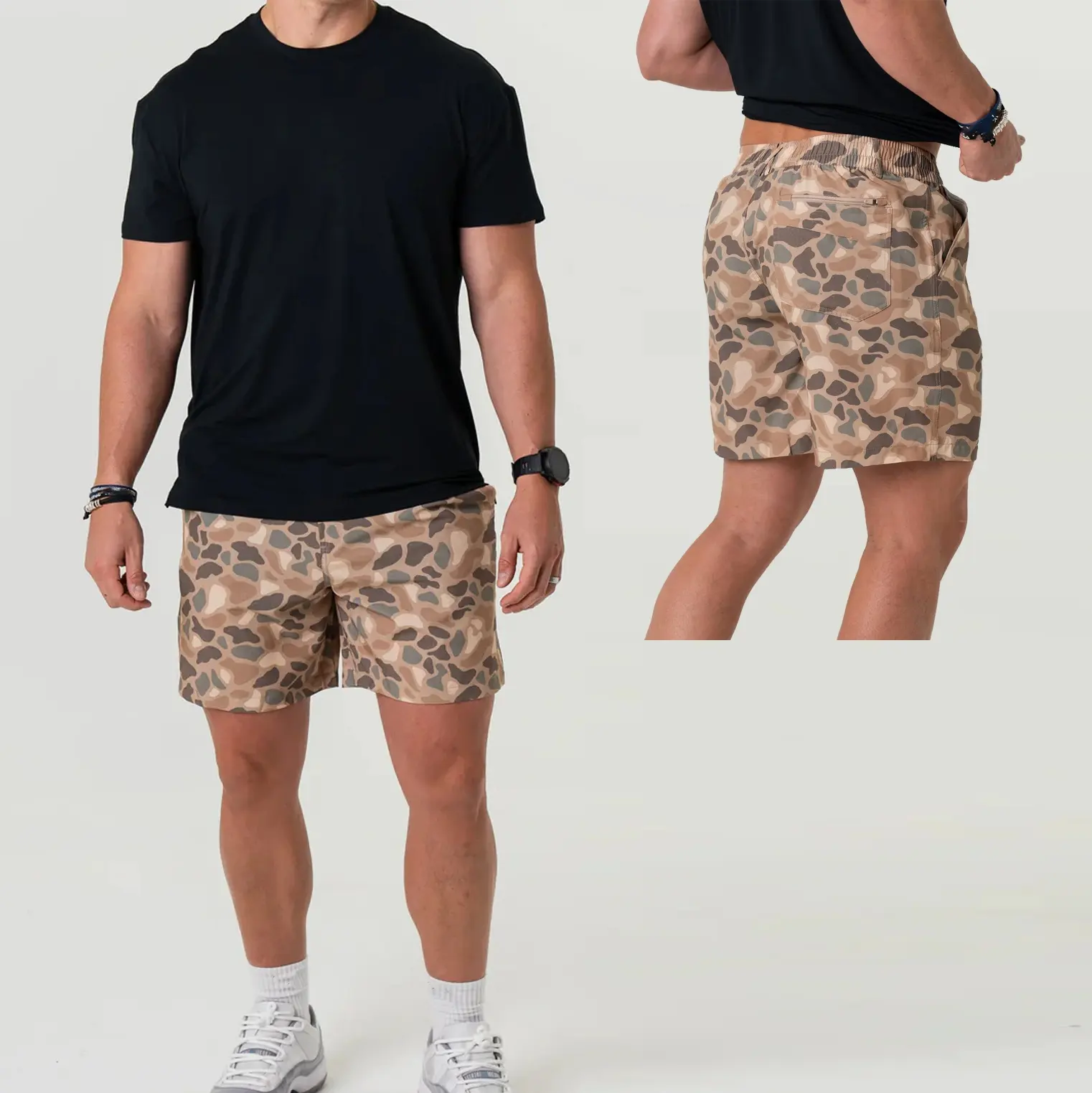 Oem Camo Men's Quick Dry Mesh Gym Shorts Fitness Sports Breathable Basketball Shorts for Men Custom Logo Men's Athletic Shorts