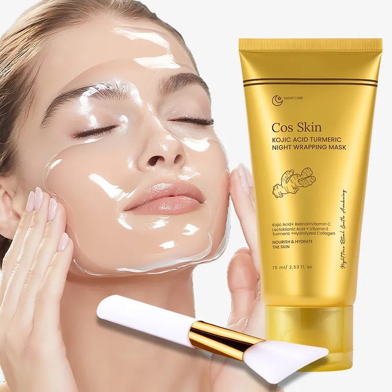 Facial Skin Care Beauty Hydrating Anti Wrinkle Aging Night Wrapping Turmeric Collagen Peel Off Face Mask