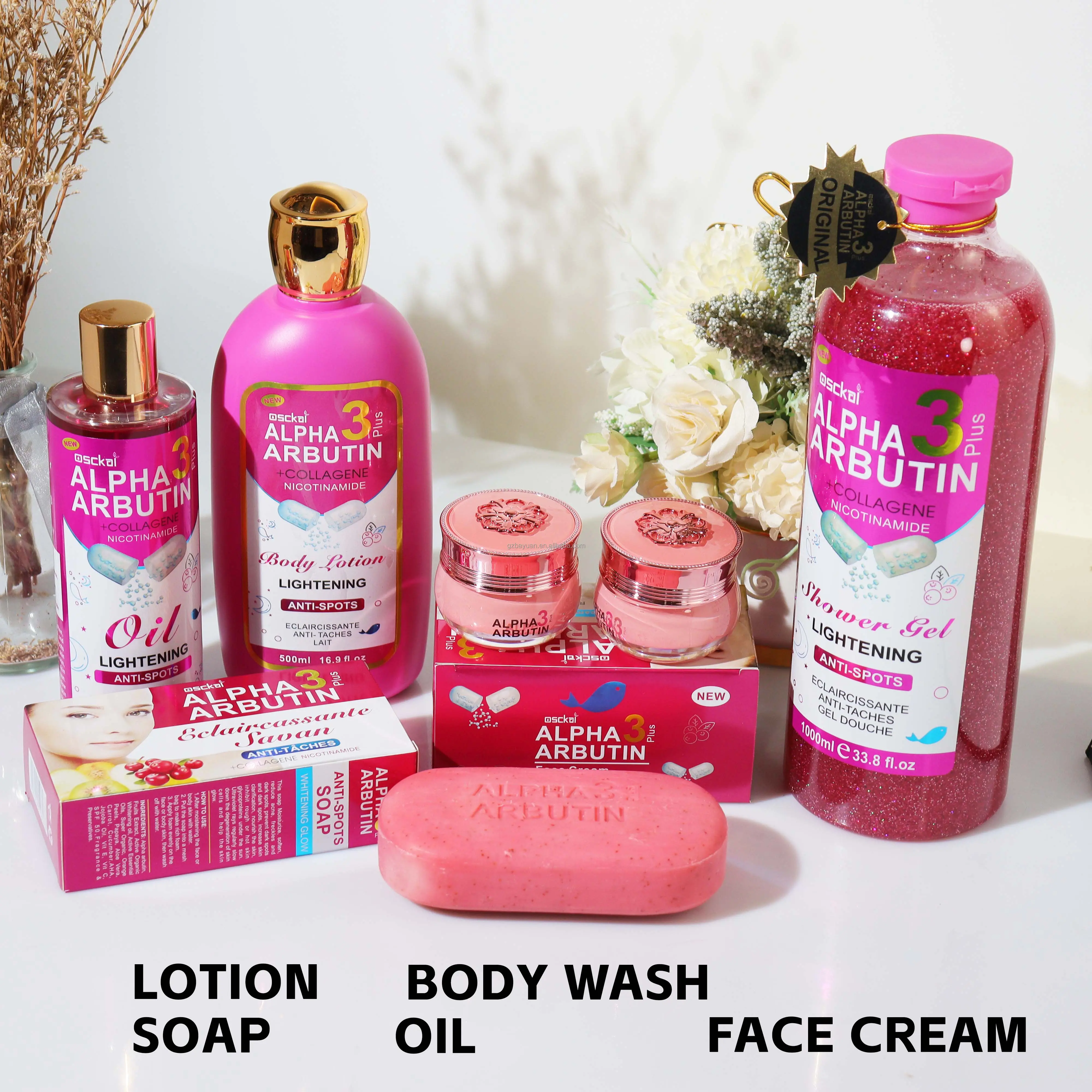 Hot-selling Anti-aging Collagen Alpha Arbutin Skincare Set, Organic Glutathione Skincare Gift Set, Skincare Gift for Women
