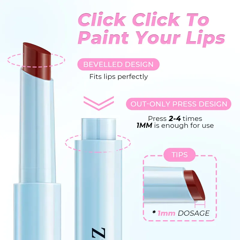 Wholesale Custom Lip Gloss Our Own Brand Natural Makeup Non-Stick Cup Moisturizing and Waterproof Women's Lipstick