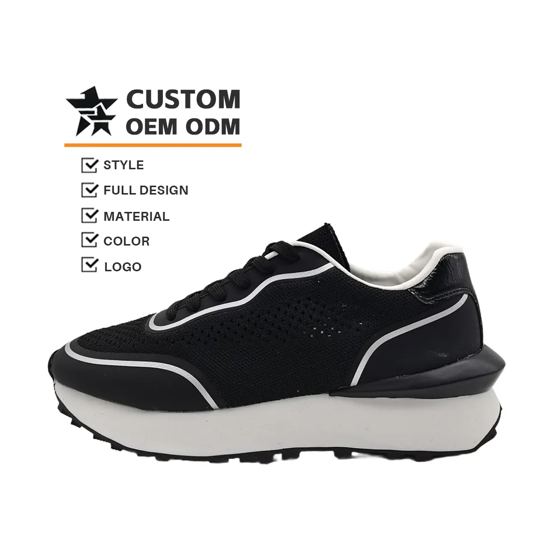 Women's Sporty Style Breathable Light Weight Casual Running Skateboarding Shoes with Rubber Midsole PU Upper Mesh Lining