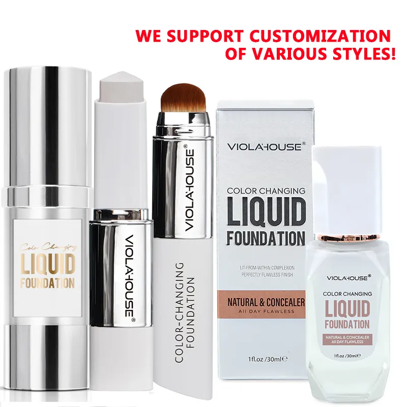 White Foundation Color Changing Stick Private Label Custom Skin Tone Correction Concealer Lightweight Fond De Teint Stick