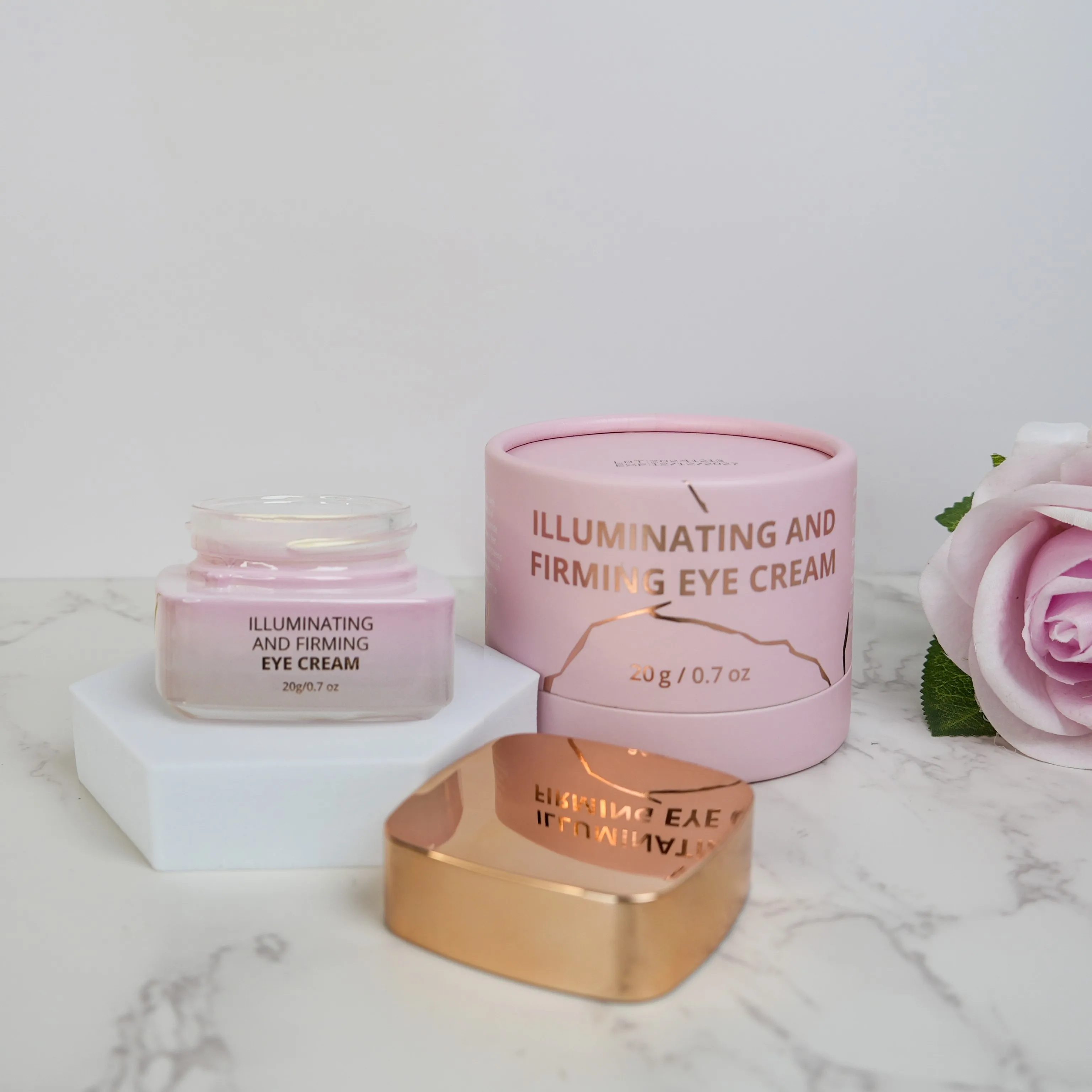 High Quality Wholesale Custom Cruelty Free Peptides Firming Eye Lift Cream Reduce Puffiness Eye Fine Lines Anti Aging Eye Cream