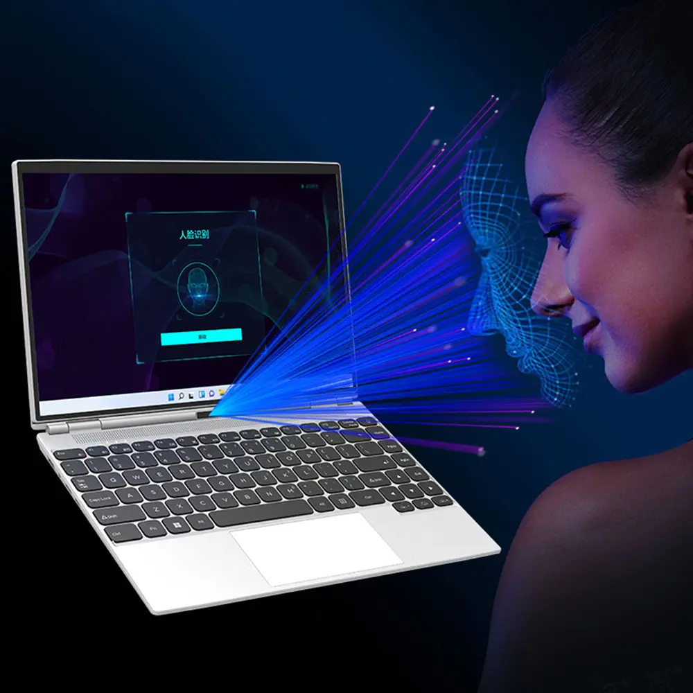 2026 New Factory 14 Inch Touch Screen Intel N95 Quad Core Facial Recognition Ultrabook Metal Home School Business Office Laptop
