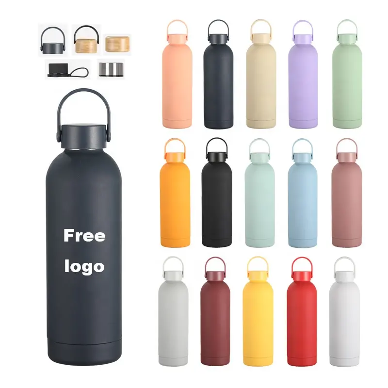 17OZ 500ml Stainless Steel Insulated Vacuum Flasks Gym Sports Rubber Sport Water Bottle Custom logo