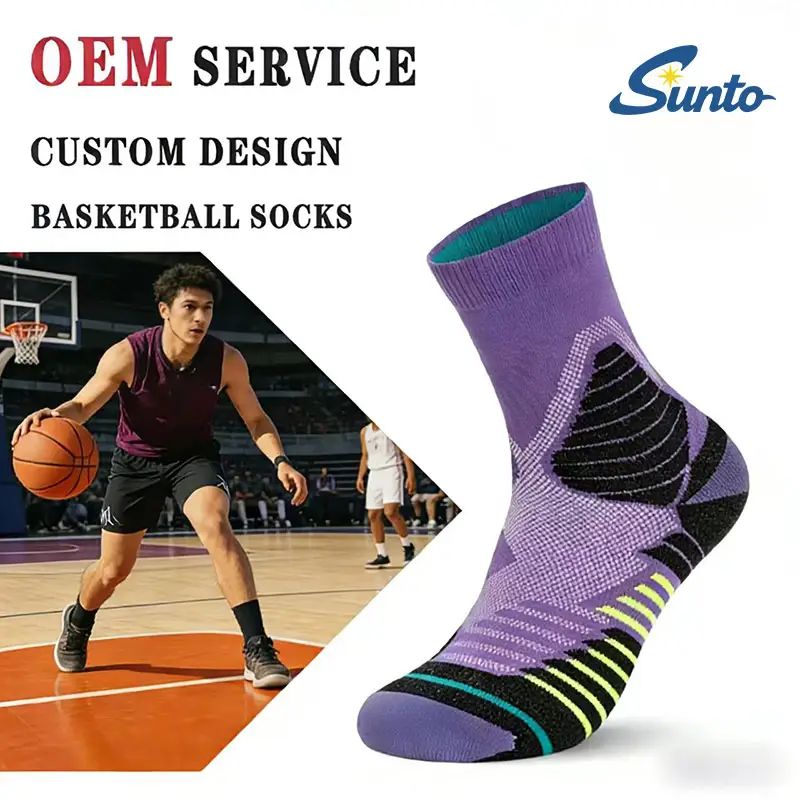 High Quality Custom Autumn Knitted Sports Socks for Men and Women High Performance Basketball Socks Custom