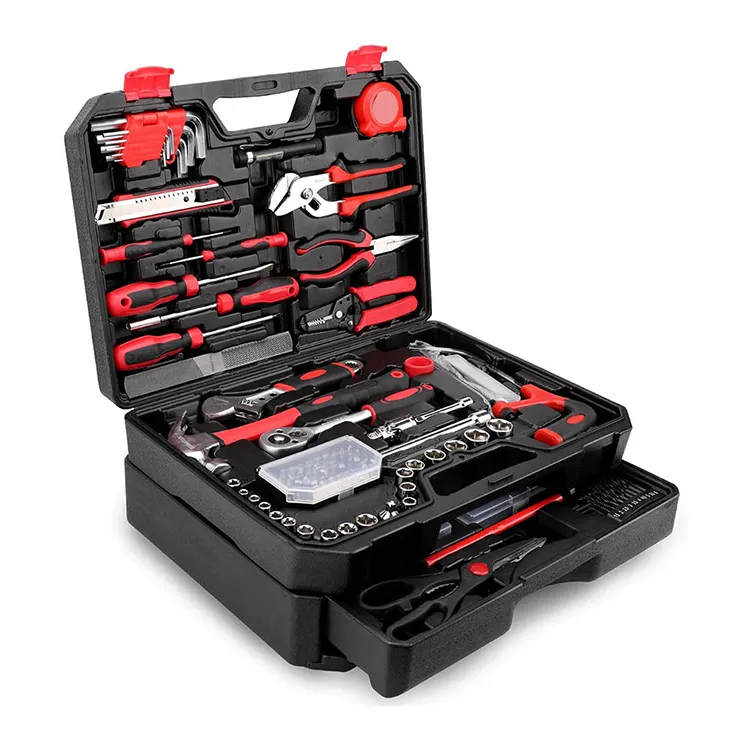 Comprehensive 325-Piece Hand Tools Set Carbon Steel Multi Tool Kit for Mechanics 1-Year Warranty Household Toolbox with Box